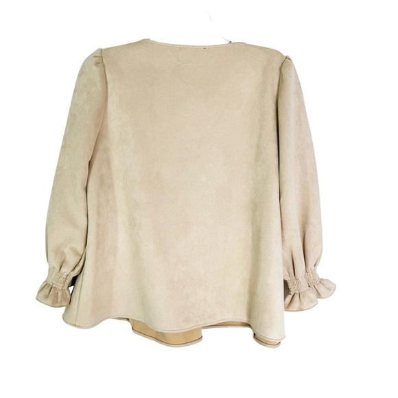 TUCKERNUCK Bone Suede Easton Blouse Swing Top Size S - Picture 10 of 15